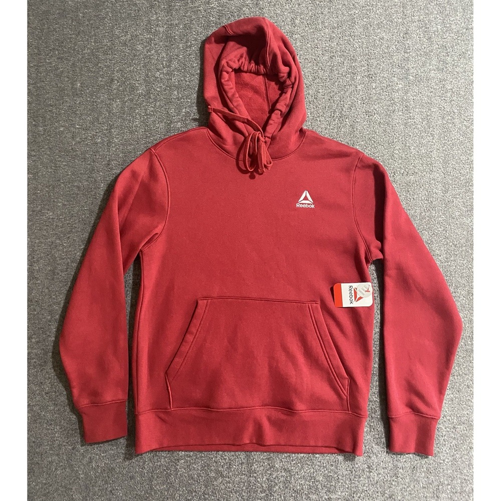Reebok Mens Knit/Fleece Gameday Hoodie Rhubarb Red Size S -NWT